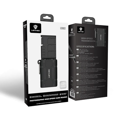 Lenyes LCR02 Type-C Kablolu Su Geçirmez Çoklu Kart Depolama ve Okuyucu Kutusu 10 Gbps