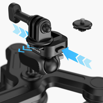 Lenyes LCT101 360° Ayarlanabilir 3 Vantuzlu Aksiyon Kamera Tutucu