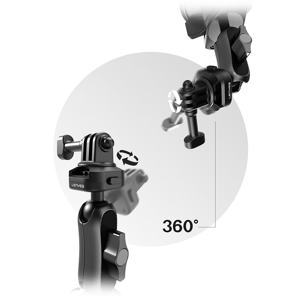 Lenyes LCT102 Teleskopik Vantuzlu Tasarım Aksiyon Kamera Tutucu