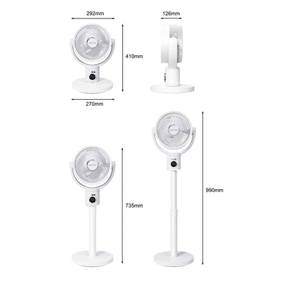 Lenyes LHF10 Dijital LED Göstergeli 5 Kademeli Uzaktan Kumandalı Uzayabilen Gövdeli 10 inç Fan