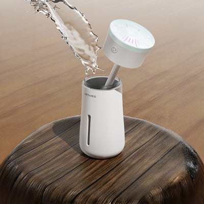 Lenyes LHU03 Vazo Tipi RGB Atmosfer Işıklı Nano Sprey Sessiz Hava Nemlendirici Beyaz