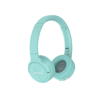 Lenyes LKH31 Ayarlanabilir Çocuklara Özel Kulak Üstü Kablolu ve Bluetooth Kulaklık v5.4 Pembe