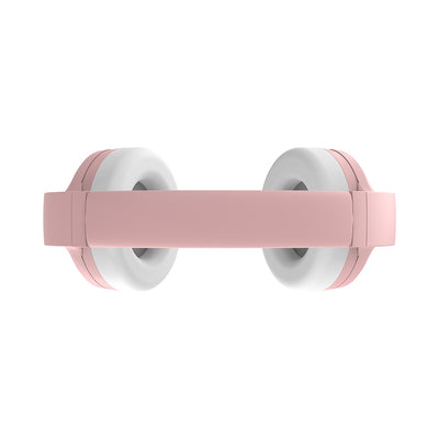 Lenyes LKH31 Ayarlanabilir Çocuklara Özel Kulak Üstü Kablolu ve Bluetooth Kulaklık v5.4 Pembe