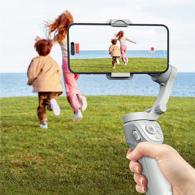 Lenyes LPH105 Taşınabilir M01 3 Eksenli El Tipi Aparatlı Gimbal Stabilizatör Gri
