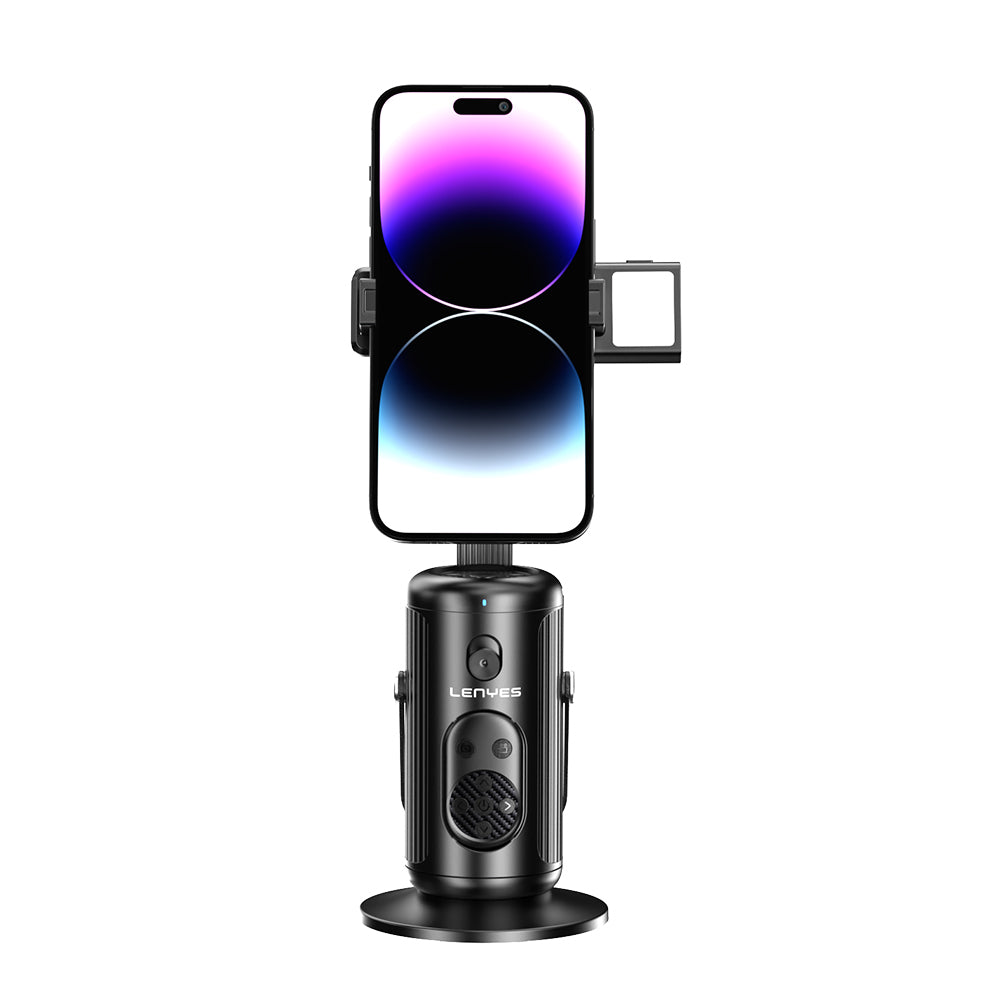 Lenyes LPH106 360° Dönebilen Akıllı Yüz Tanıma Takip Özellikli Magnetik Gimbal Sabitleyici Stand Siyah