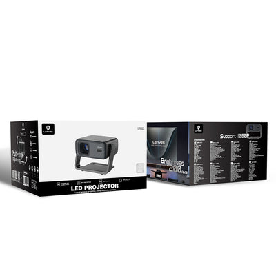 Lenyes LPR03 2.69 inç LCD 200 ANSI Lümen PTZ Projektör Yansıtma Cihazı Siyah