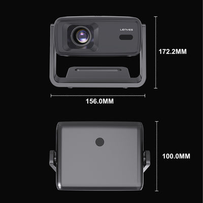 Lenyes LPR03 2.69 inç LCD 200 ANSI Lümen PTZ Projektör Yansıtma Cihazı Siyah