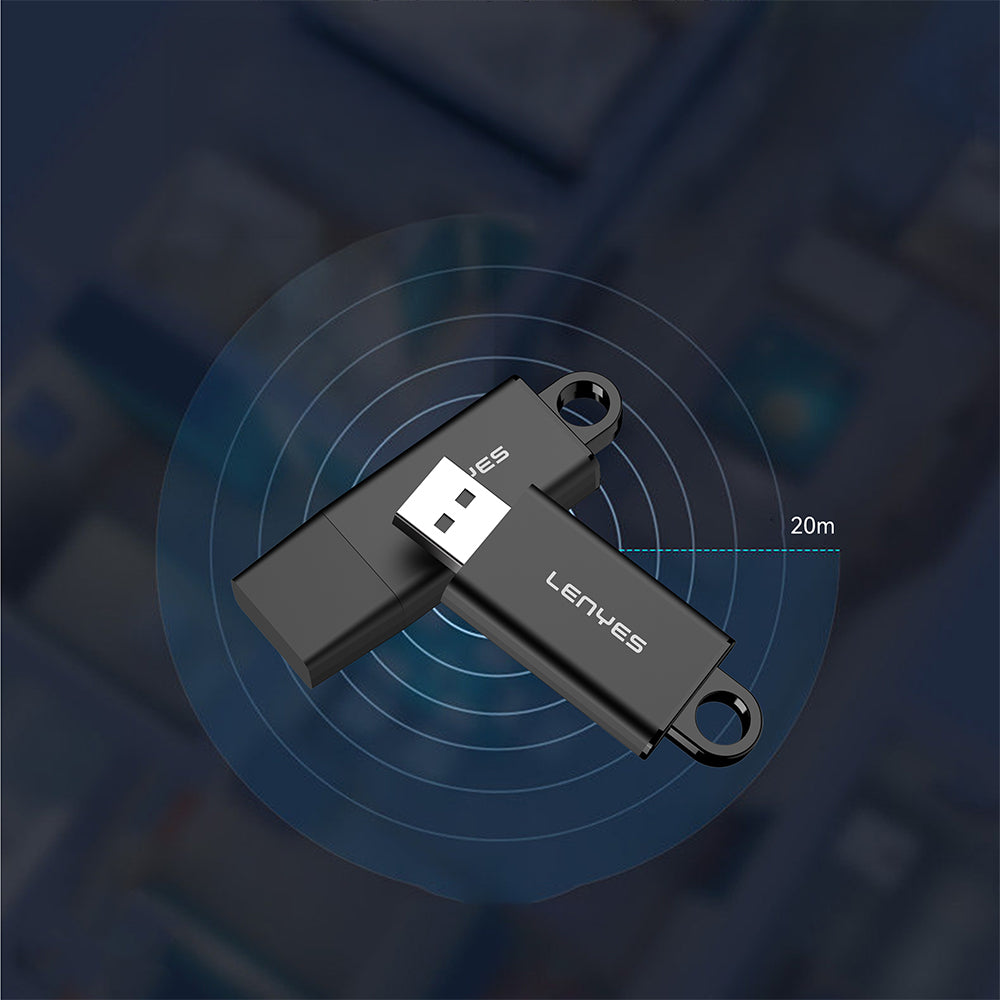 Lenyes LR201 USB Bluetooth 5.1 Wireless Transmitter Adaptör Siyah