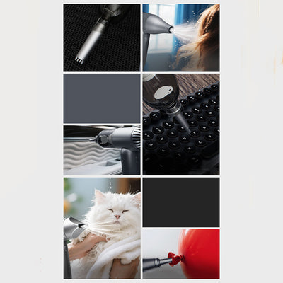 Lenyes LTF02 Dijital LED Göstergeli 4 Kademeli Çok Fonksiyonlu Turbo El Fanı Gri