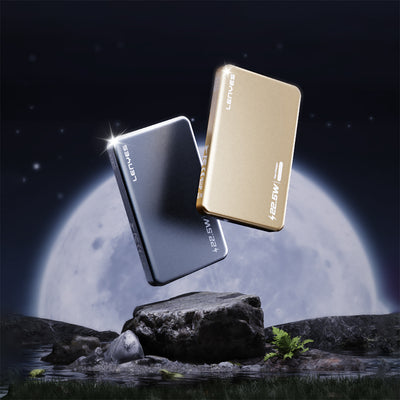 Lenyes PW019D PD 20W Ultra İnce Hızlı Şarj Özellikli Wireless Powerbank 15W 5000mAh Füme