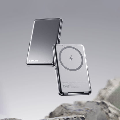 Lenyes PW038D 20W Ultra İnce Standlı Wireless Powerbank 15W 5000mAh