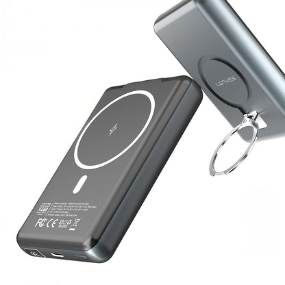 Lenyes PW1001D PD 22.5W Hızlı Şarj Özellikli Standlı Wireless Powerbank 15W 10000mAh