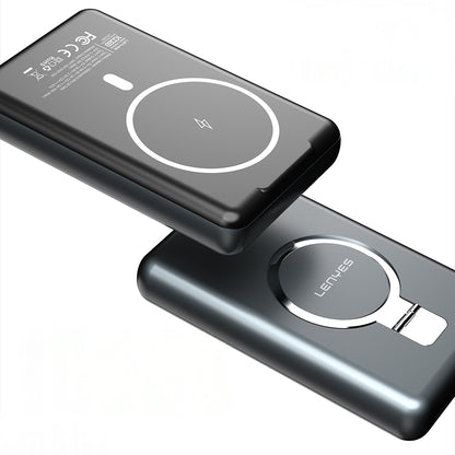 Lenyes PW1001D PD 22.5W Hızlı Şarj Özellikli Standlı Wireless Powerbank 15W 10000mAh