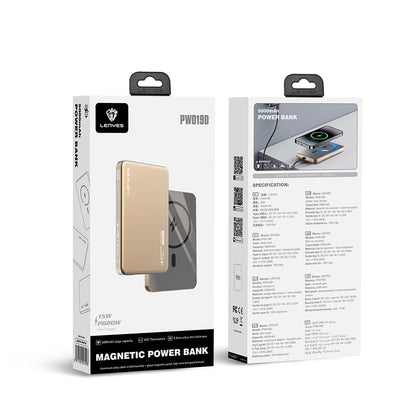 Lenyes PW119D PD 20W Ultra İnce Hızlı Şarj Özellikli Wireless Powerbank 15W 10.000mAh