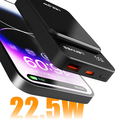 Lenyes PW126D Dijital LED Ekranlı Kablosuz Şarj Özellikli Powerbank 22.5W 10.000mAh