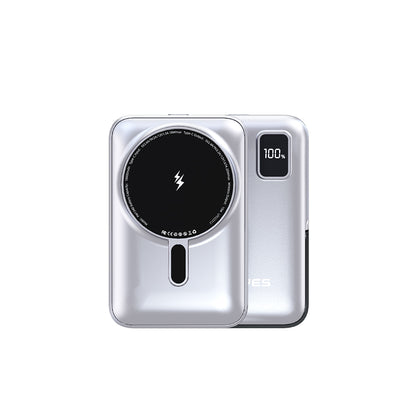 Lenyes PW134D 20W Ultra İnce Dijital LED Ekranlı Standlı Wireless Powerbank 15W 10000mAh