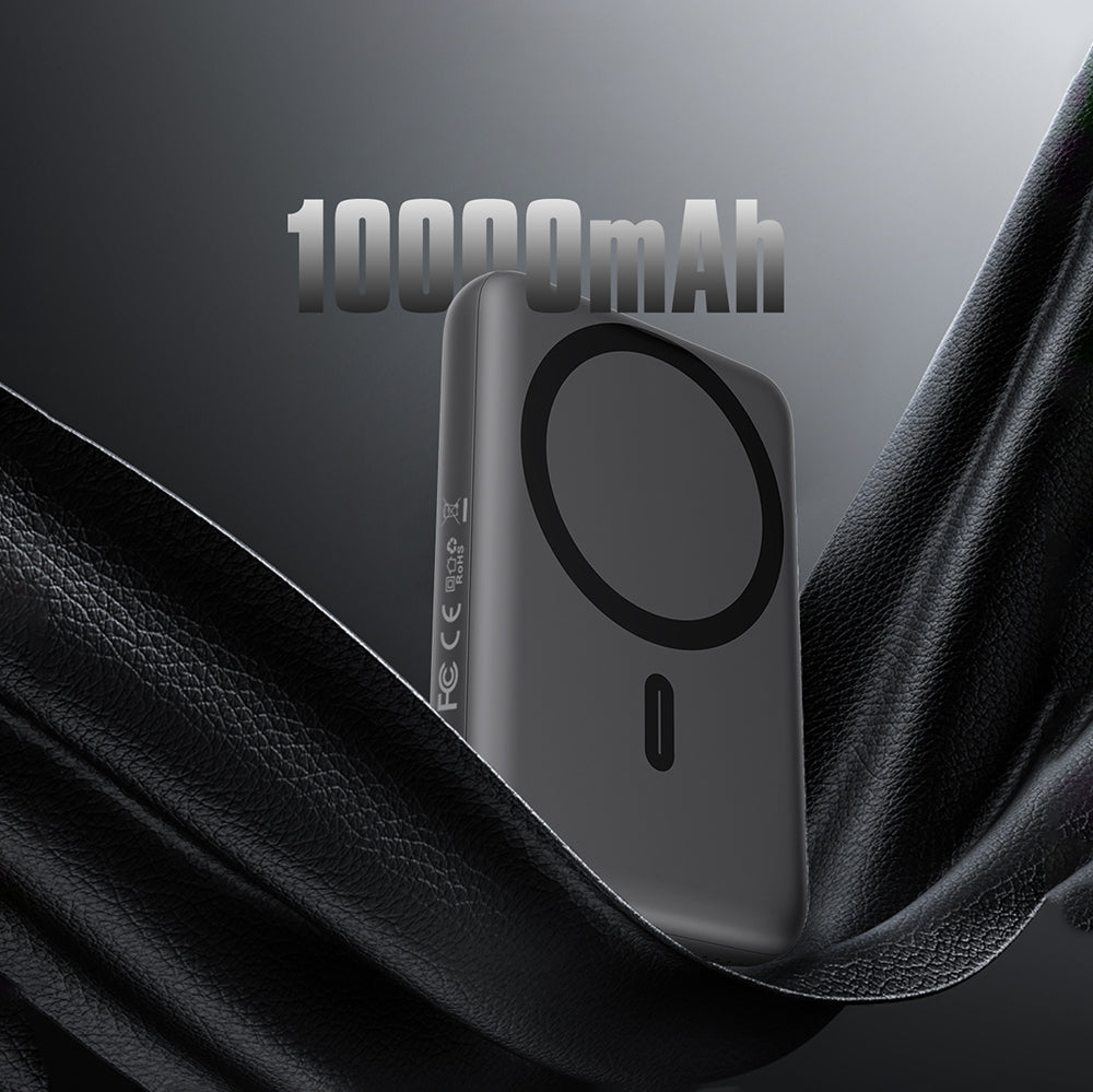 Lenyes PW139D PD 20W Ultra İnce Hızlı Şarj Özellikli Wireless Powerbank 15W 10000mAh Siyah
