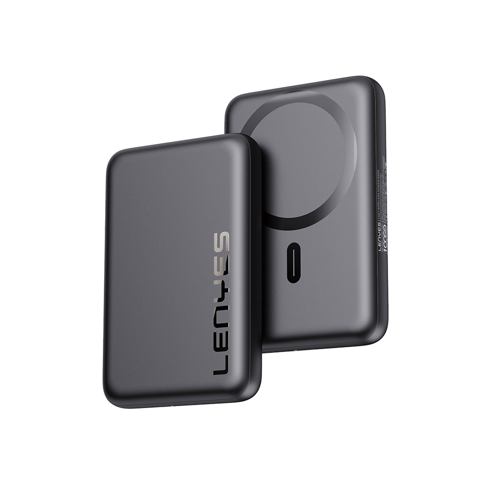Lenyes PW139D PD 20W Ultra İnce Hızlı Şarj Özellikli Wireless Powerbank 15W 10000mAh Siyah