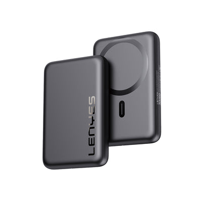 Lenyes PW139D PD 20W Ultra İnce Hızlı Şarj Özellikli Wireless Powerbank 15W 10000mAh Siyah
