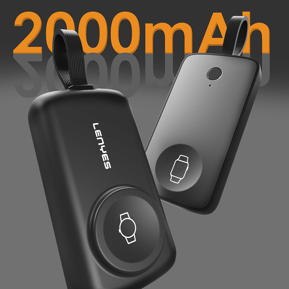 Lenyes PX0001D Akıllı Saat Kablosuz Şarj Özellikli Taşınabilir Type-C Kablolu Powerbank 2000mAh 2W