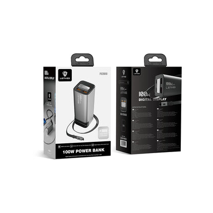 Lenyes PX2001D Hızlı Şarj Özellikli Dijital LED Göstergeli Taşınabilir Powerbank 100W 20000mAh