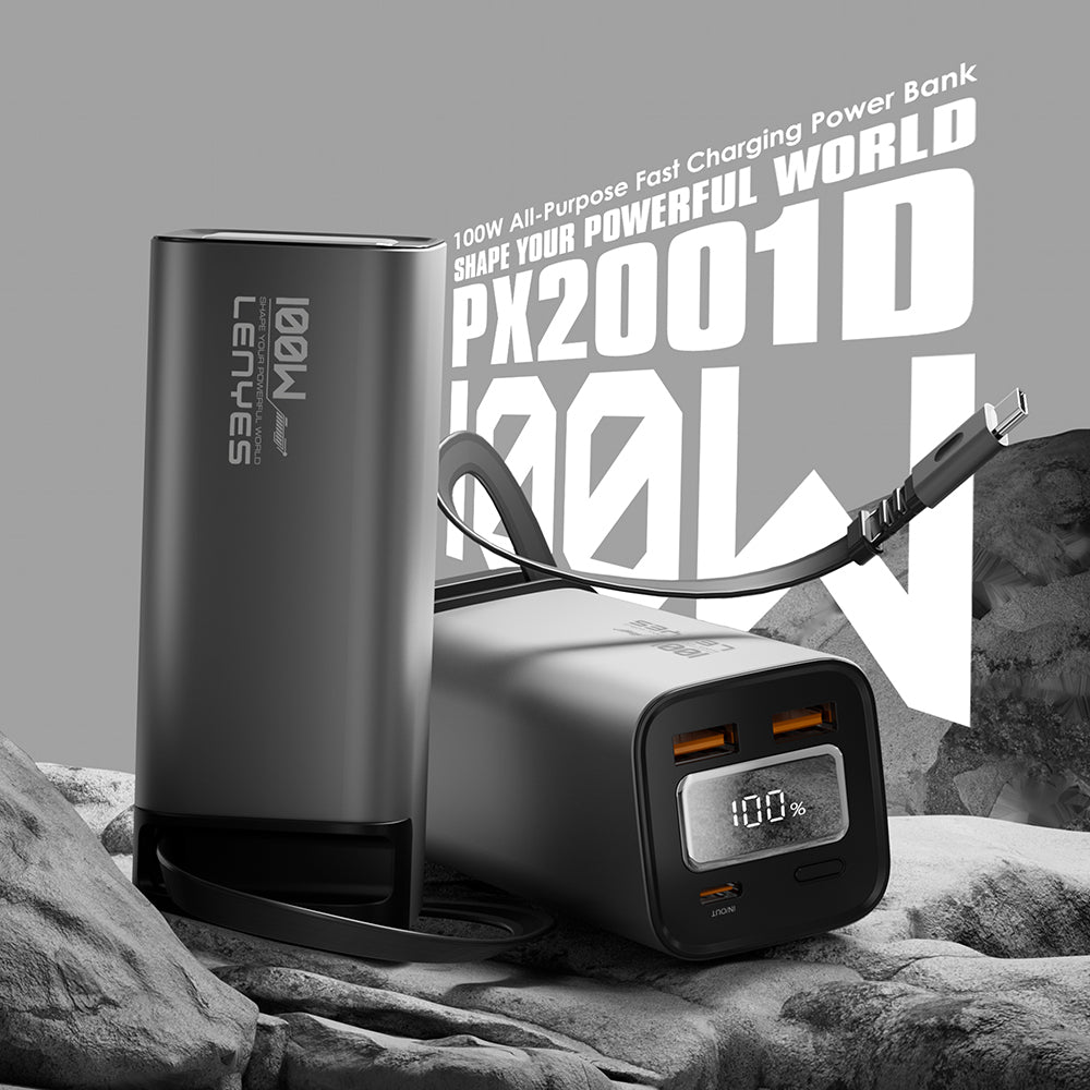 Lenyes PX2001D Hızlı Şarj Özellikli Dijital LED Göstergeli Taşınabilir Powerbank 100W 20000mAh