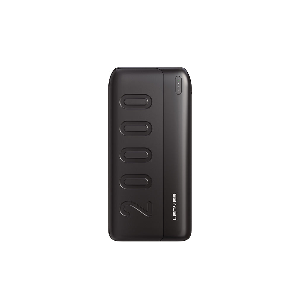 Lenyes PX235P Led Işık Göstergeli Taşınabilir Powerbank 10W 20000mAh Siyah