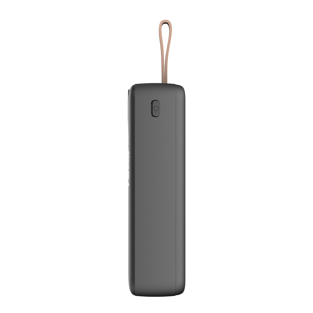 Lenyes PX387D LED Göstergeli Taşınabilir Mini Powerbank 22.5W 30.000mAh Siyah