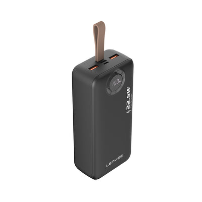 Lenyes PX387D LED Göstergeli Taşınabilir Mini Powerbank 22.5W 30.000mAh Siyah
