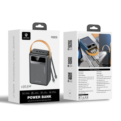 Lenyes PX892D LED Göstergeli Taşınabilir Askılı ve Led Işıklı Powerbank 22.5W 80.000mAh