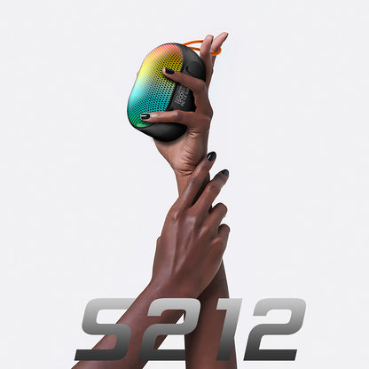 Lenyes S212 Su Geçirmez RGB Işıklı Askılı Taşınabilir Kablosuz Bluetooth Hoparlör v5.3