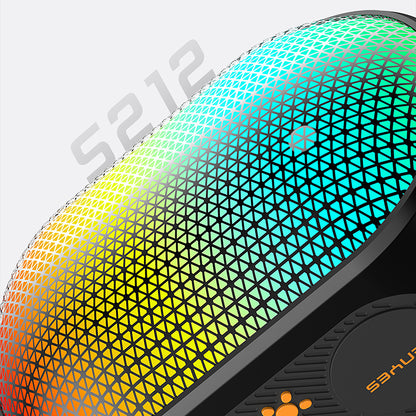 Lenyes S212 Su Geçirmez RGB Işıklı Askılı Taşınabilir Kablosuz Bluetooth Hoparlör v5.3