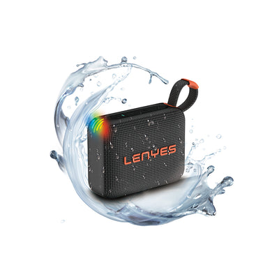 Lenyes S216 Su Geçirmez Özellikli RGB Işıklı Askılı Mini Bluetooth Speaker Hoparlör v5.3 Siyah