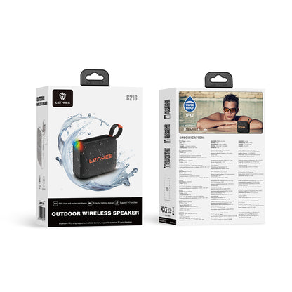 Lenyes S216 Su Geçirmez Özellikli RGB Işıklı Askılı Mini Bluetooth Speaker Hoparlör v5.3