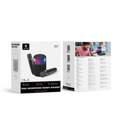 Lenyes S217 RGB Işıklı Karaoke Mikrofonlu Bluetooth Speaker Hoparlör v5.3