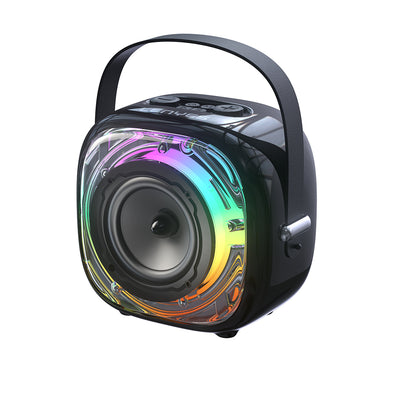 Lenyes S226 RGB Işıklı Askılı Mikrofonlu Bluetooth Speaker Hoparlör v5.3 Siyah