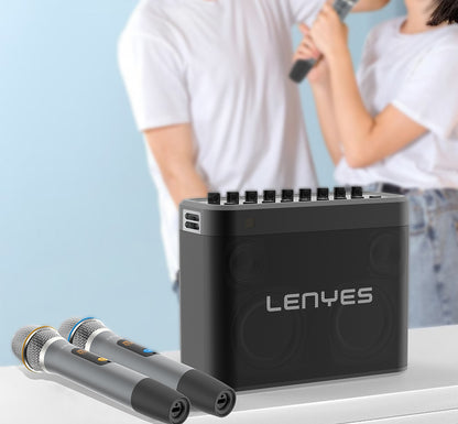 Lenyes S830 Mikrofonlu Çoklu Giriş TWS Karaoke Bluetooth Hoparlör v5.0 160W