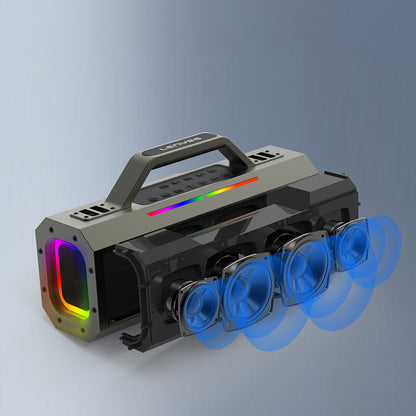 Lenyes S833 RGB Led Işıklı Bluetooth Speaker Hoparlör ve Karaoke Bluetooth Mikrofon v5.0