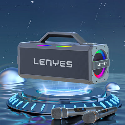 Lenyes S836 RGB Led Işıklı TWS Bluetooth Speaker Hoparlör v5.0 Siyah