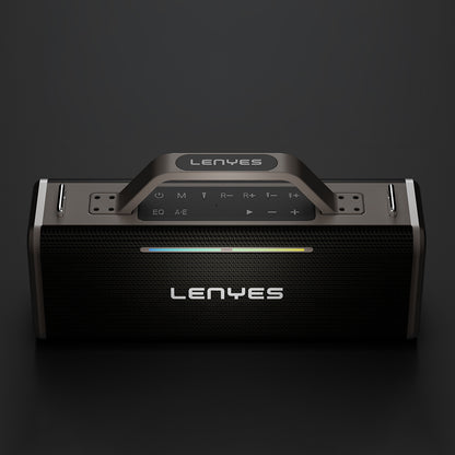 Lenyes S838 RGB Işıklı Taşınabilir Çift Mikrofonlu TWS Bluetooth Speaker Hoparlör v5.0