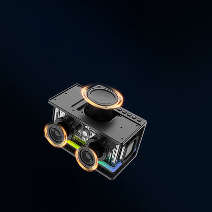 Lenyes S839 RGB Işıklı Taşınabilir TWS Bluetooth Hoparlör v5.2