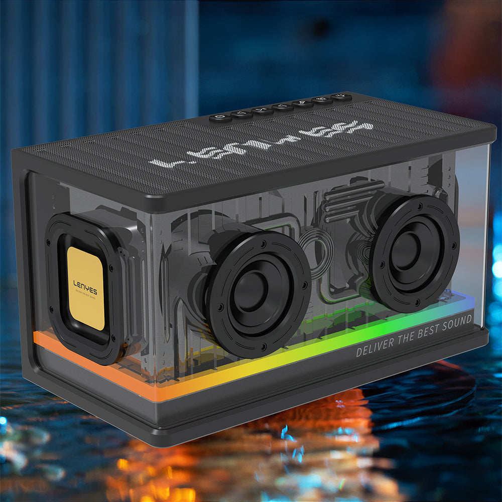 Lenyes S839 RGB Işıklı Taşınabilir TWS Bluetooth Hoparlör v5.2