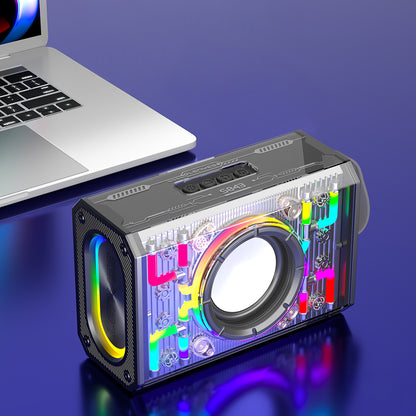 Lenyes S843 RGB Led Işıklı Taşınabilir TWS Bluetooth Hoparlör v5.3 20W