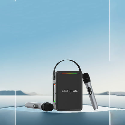 Lenyes S857 RGB Işıklı Çift Mikrofonlu Taşınabilir TWS Bluetooth Speaker Hoparlör v5.3