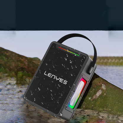 Lenyes S857 RGB Işıklı Çift Mikrofonlu Taşınabilir TWS Bluetooth Speaker Hoparlör v5.3