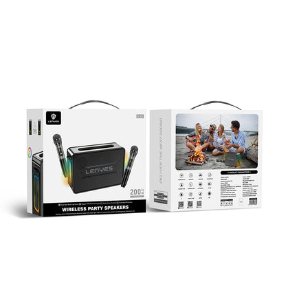 Lenyes S859 RGB Işıklı Çift Mikrofonlu TWS Bluetooth Speaker Hoparlör v5.3
