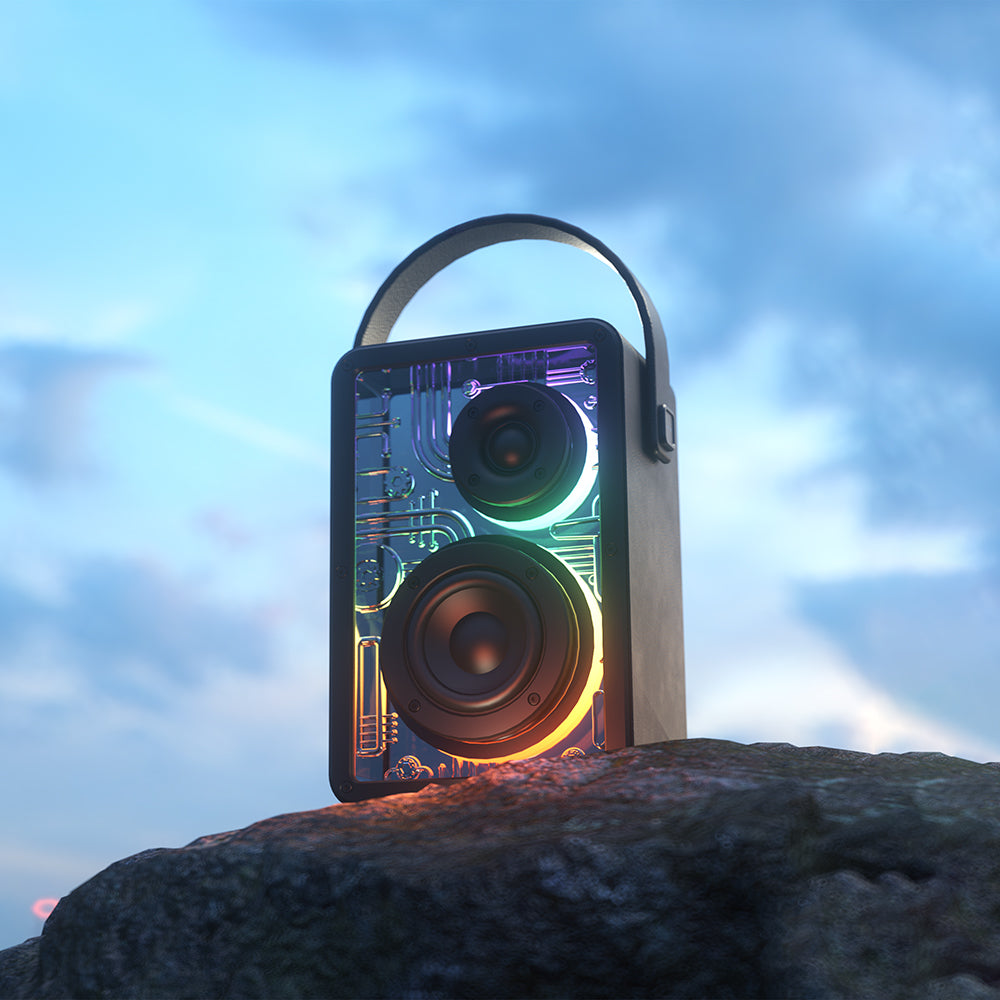 Lenyes S860 RGB Işıklı Taşınabilir Bluetooth Speaker Hoparlör v5.3