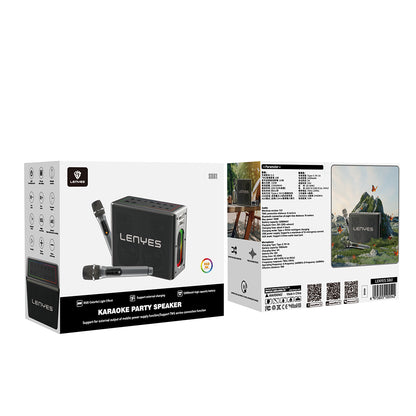 Lenyes S861 12.000mAh Powerbank Özellikli Çift Mikrofonlu Bluetooth Speaker Hoparlör v5.0