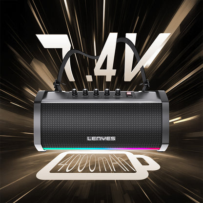 Lenyes S863 RGB Led Işıklı Mikrofonlu TWS Bluetooth Speaker Hoparlör v5.3