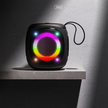 Lenyes S864 RGB Işıklı Taşınabilir TWS Bluetooth Speaker Hoparlör v5.3